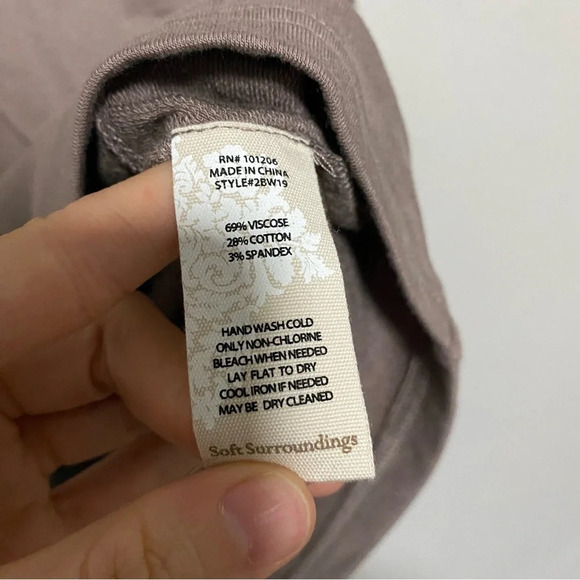 Soft Surroundings Dark Taupe Tunic Length Sweater - Picture 5 of 9